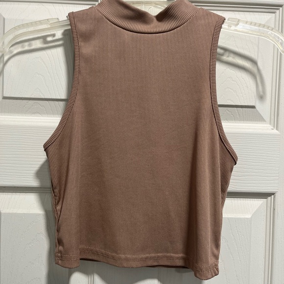 SHEIN Brown Sleeveless Crop Tank Top - Picture 1 of 6